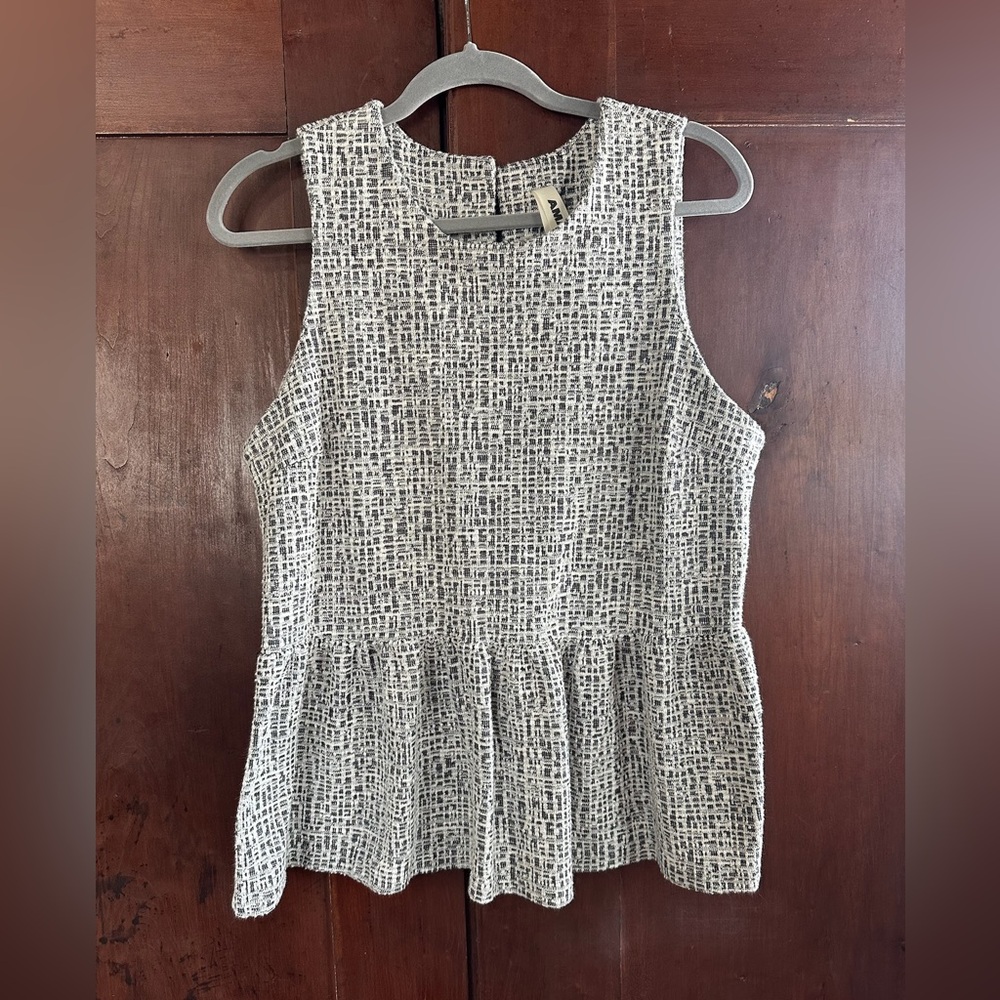 Amadi Texture Sleeveless Peplum Top - Picture 2 of 10
